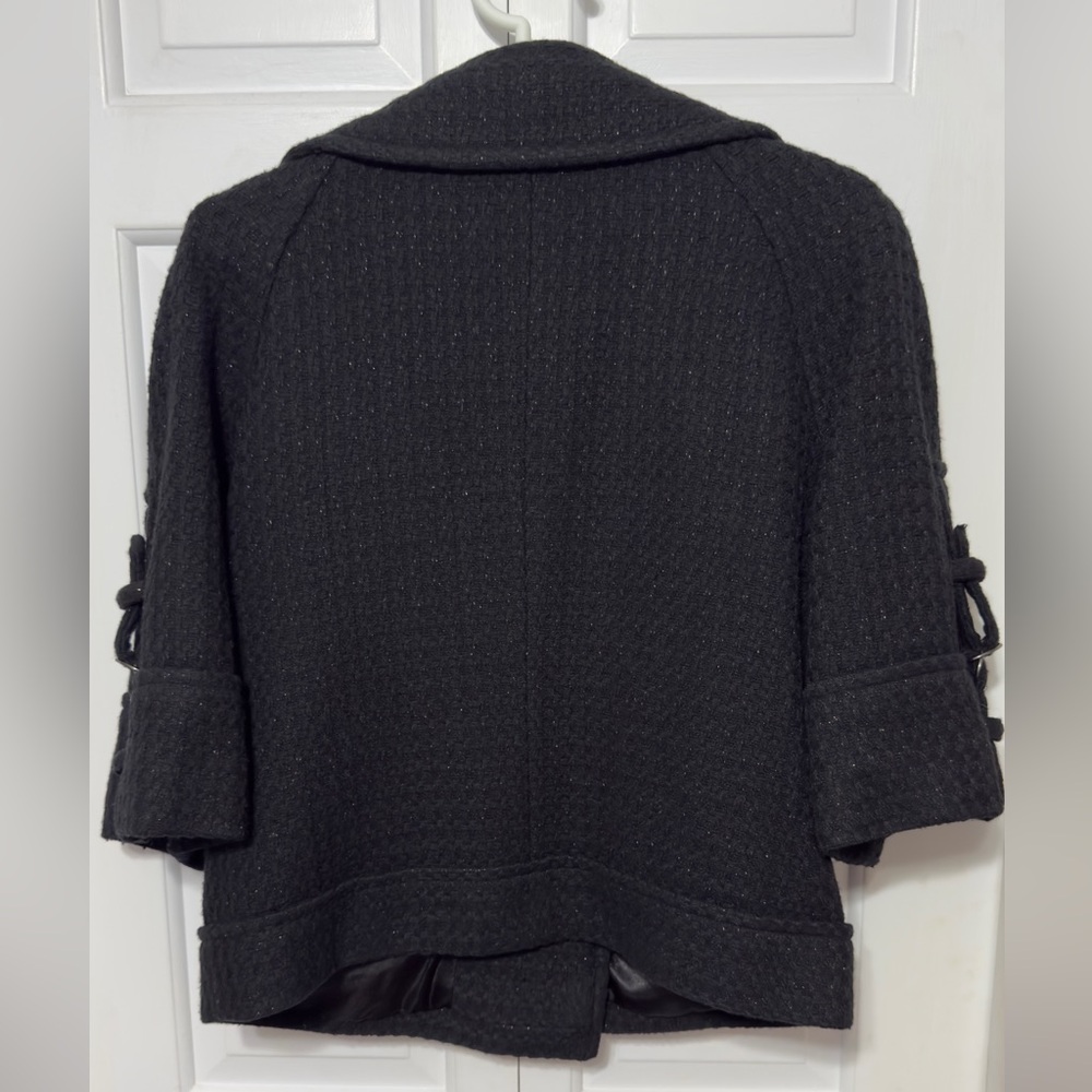 Mario Serrani Women's Black Double-Breasted Jacket - Picture 3 of 8